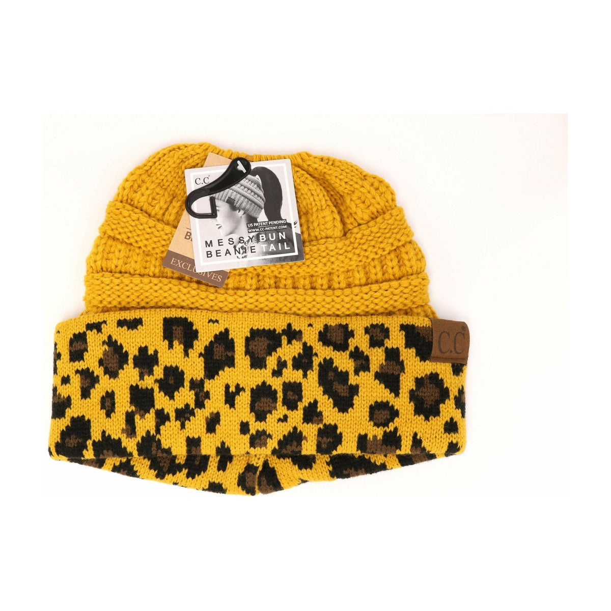 Matching Cuff Leopard Print CC Beanie Tail MB80