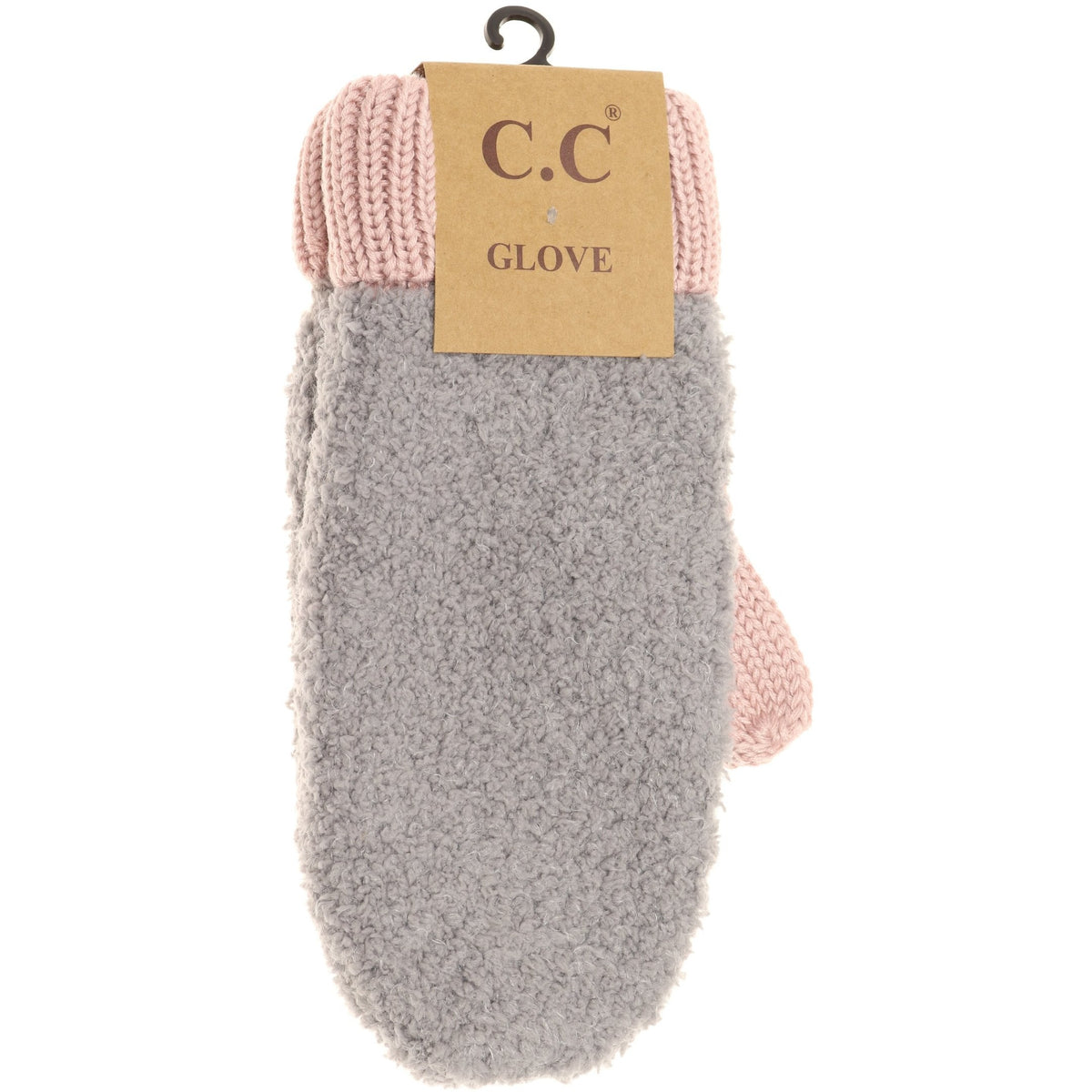 Color Block Sherpa Knit Mitten MT2069