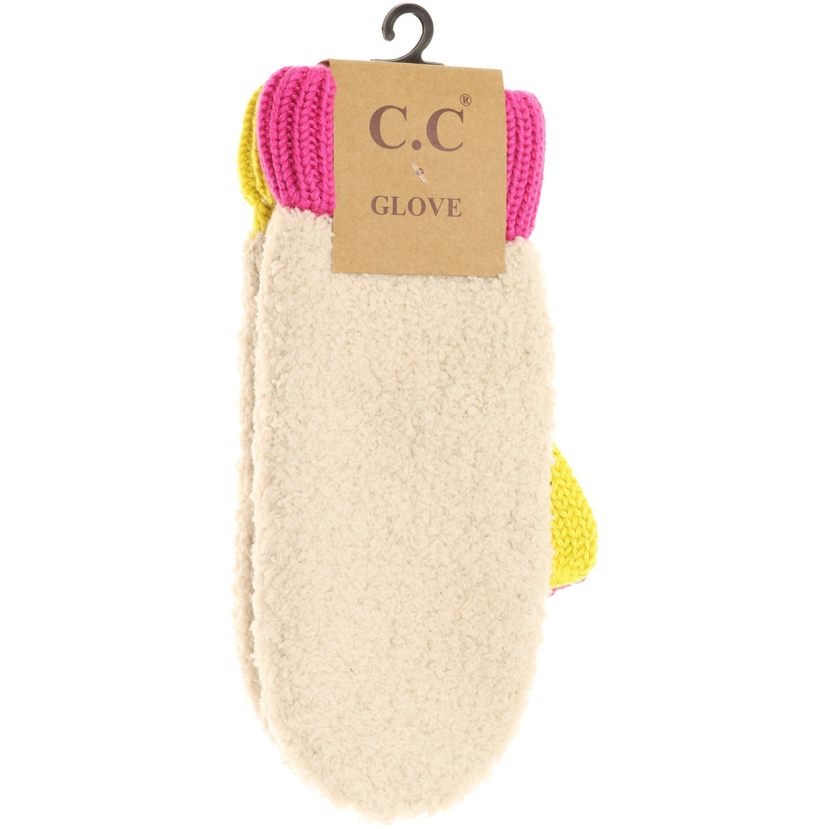 Color Block Sherpa Knit Mitten MT2069