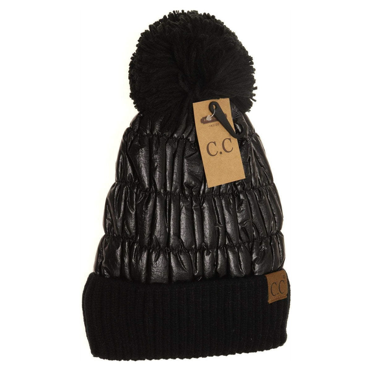 Metallic Knit Pom Beanie HAT3600