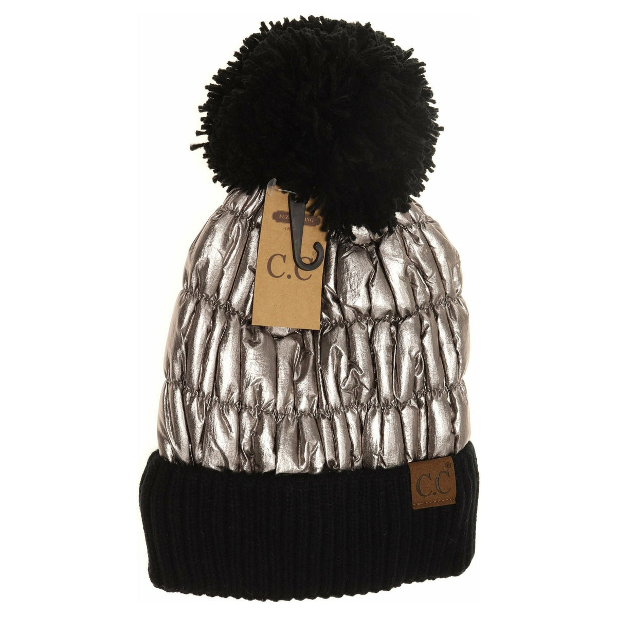 Metallic Knit Pom Beanie HAT3600