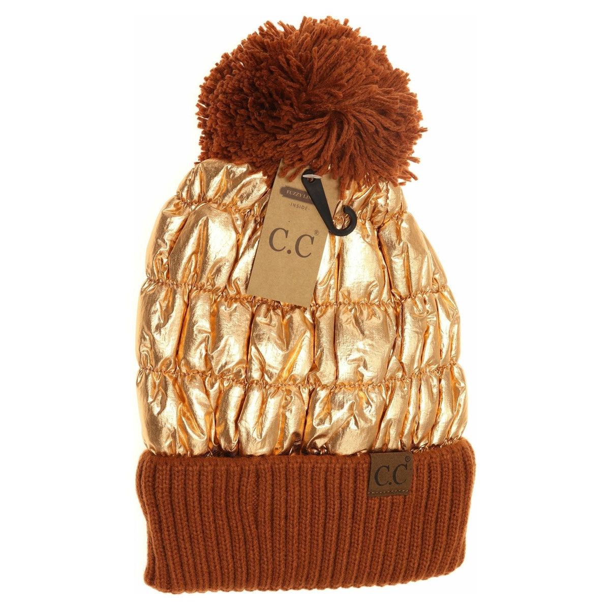 Metallic Knit Pom Beanie HAT3600