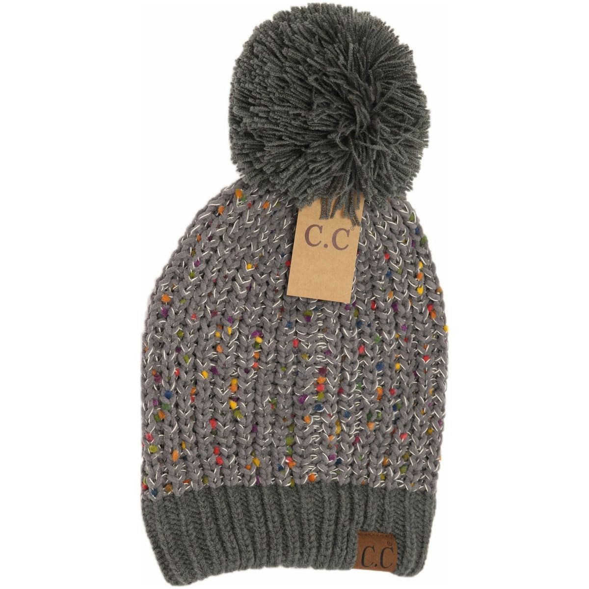 Chenille Confetti Pom Beanie HAT2070