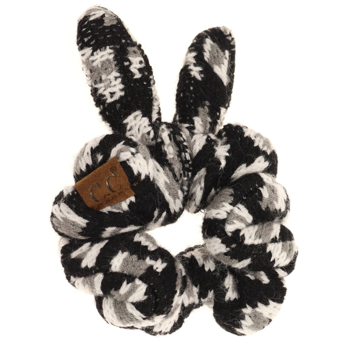 Leopard Jacquard Ponytail C.C Scrunchie SCR01