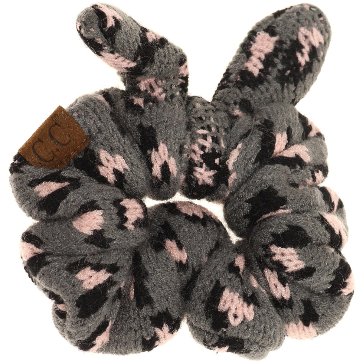 Leopard Jacquard Ponytail C.C Scrunchie SCR01