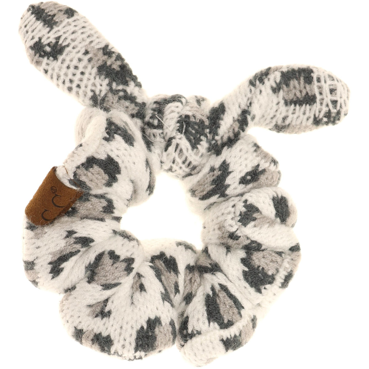 Leopard Jacquard Ponytail C.C Scrunchie SCR01