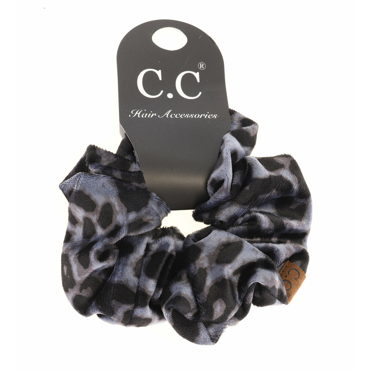 Leopard Print Velvet Ponytail C.C Scrunchie SCR02