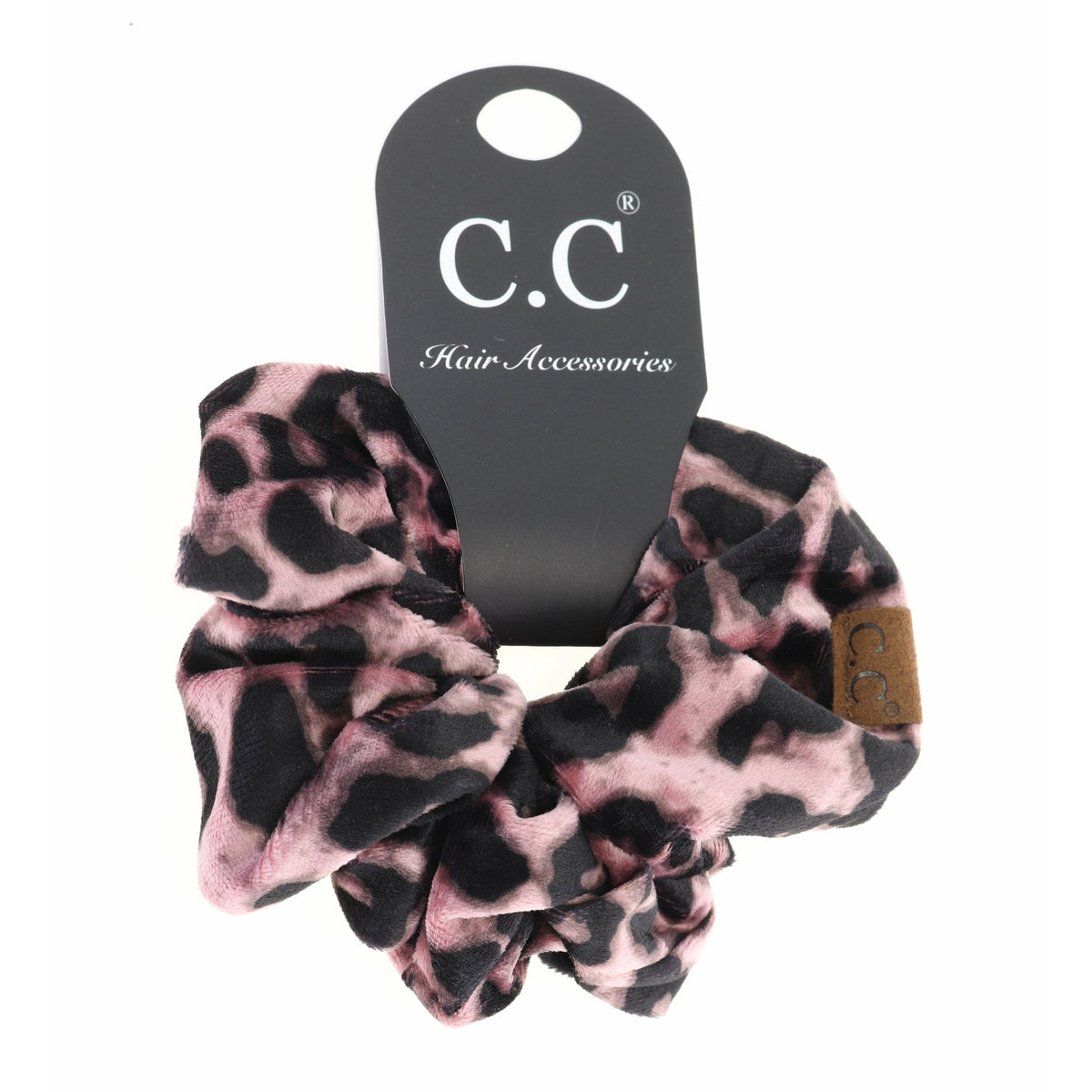 Leopard Print Velvet Ponytail C.C Scrunchie SCR02