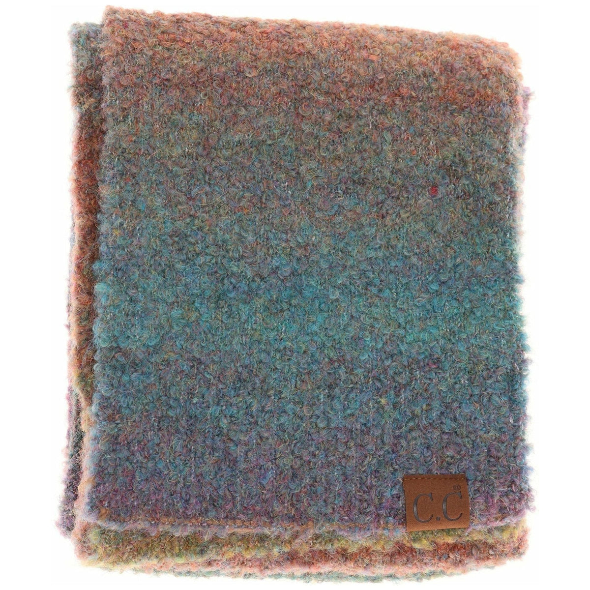 Multi-colored Mohair Oblong C.C Scarf SF2082