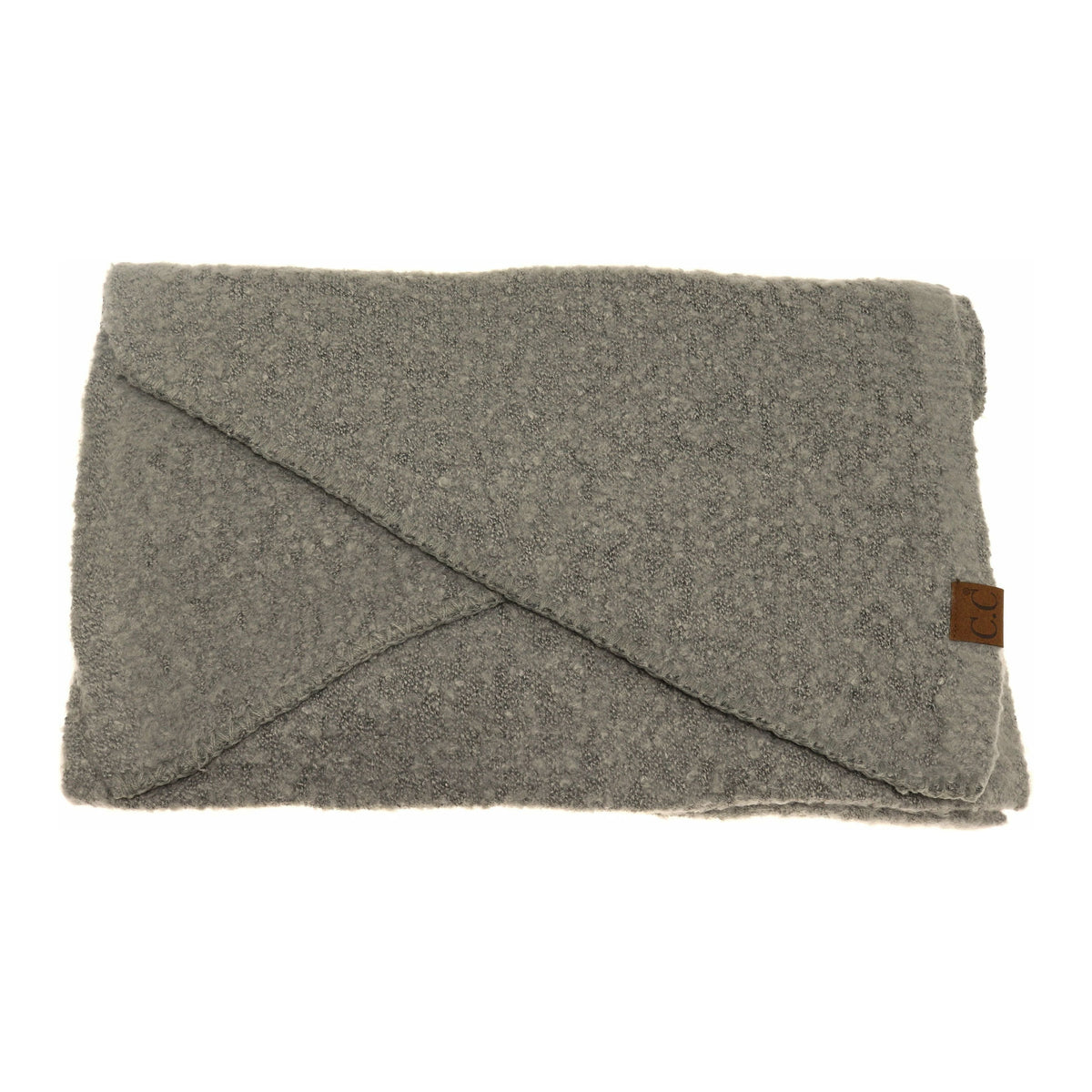 Solid Boucle Knit CC Scarf SF7006