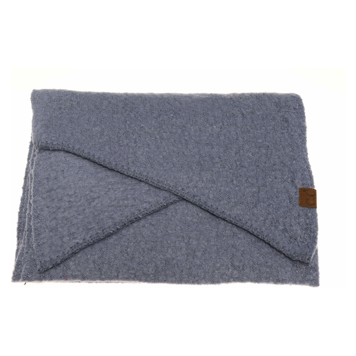 Solid Boucle Knit CC Scarf SF7006