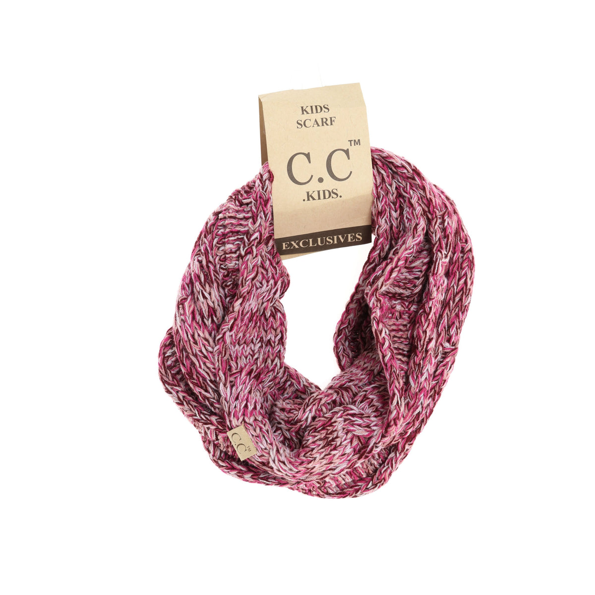 KIDS Multi Tone Cable Knit CC Infinity Scarf SF816KIDS