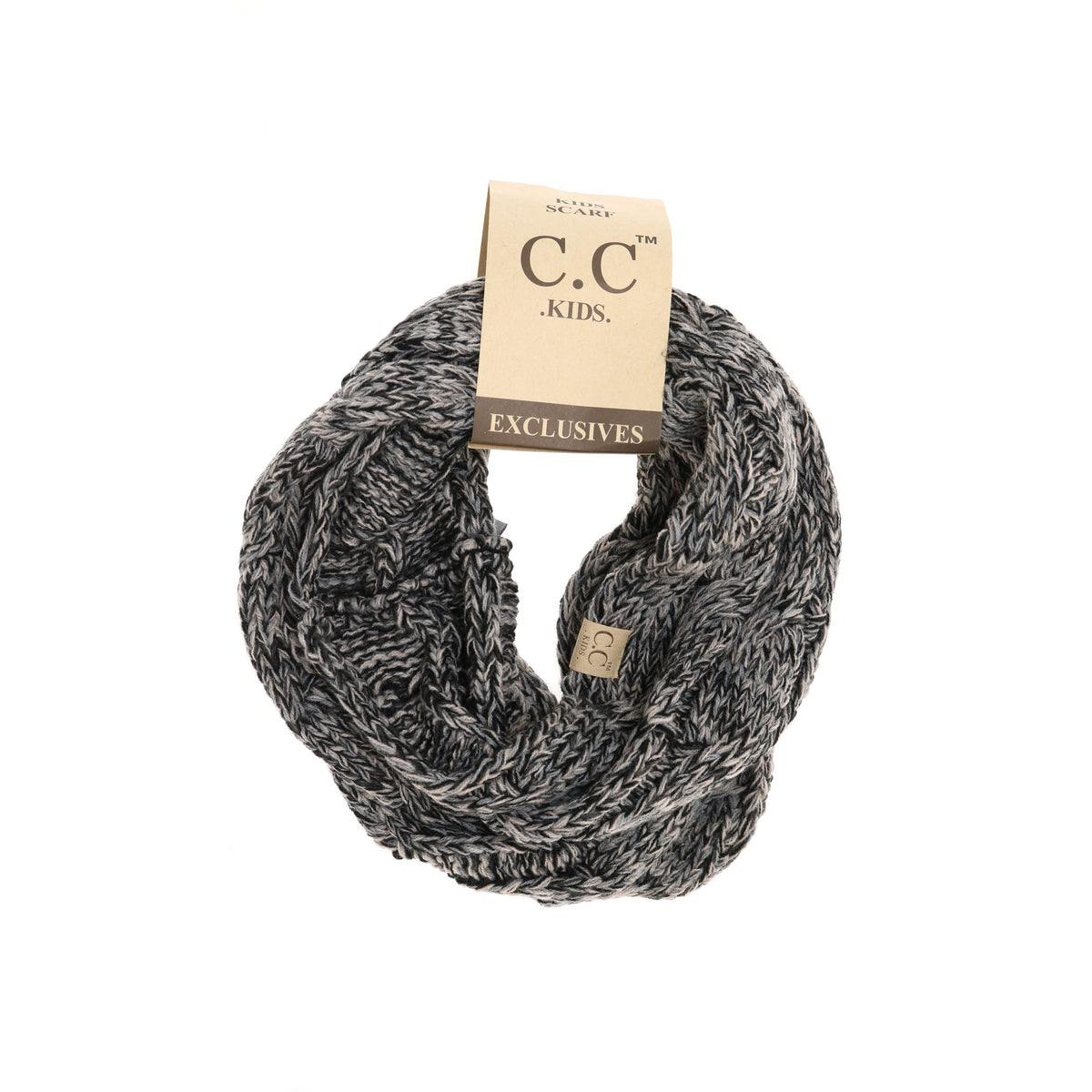 KIDS Multi Tone Cable Knit CC Infinity Scarf SF816KIDS