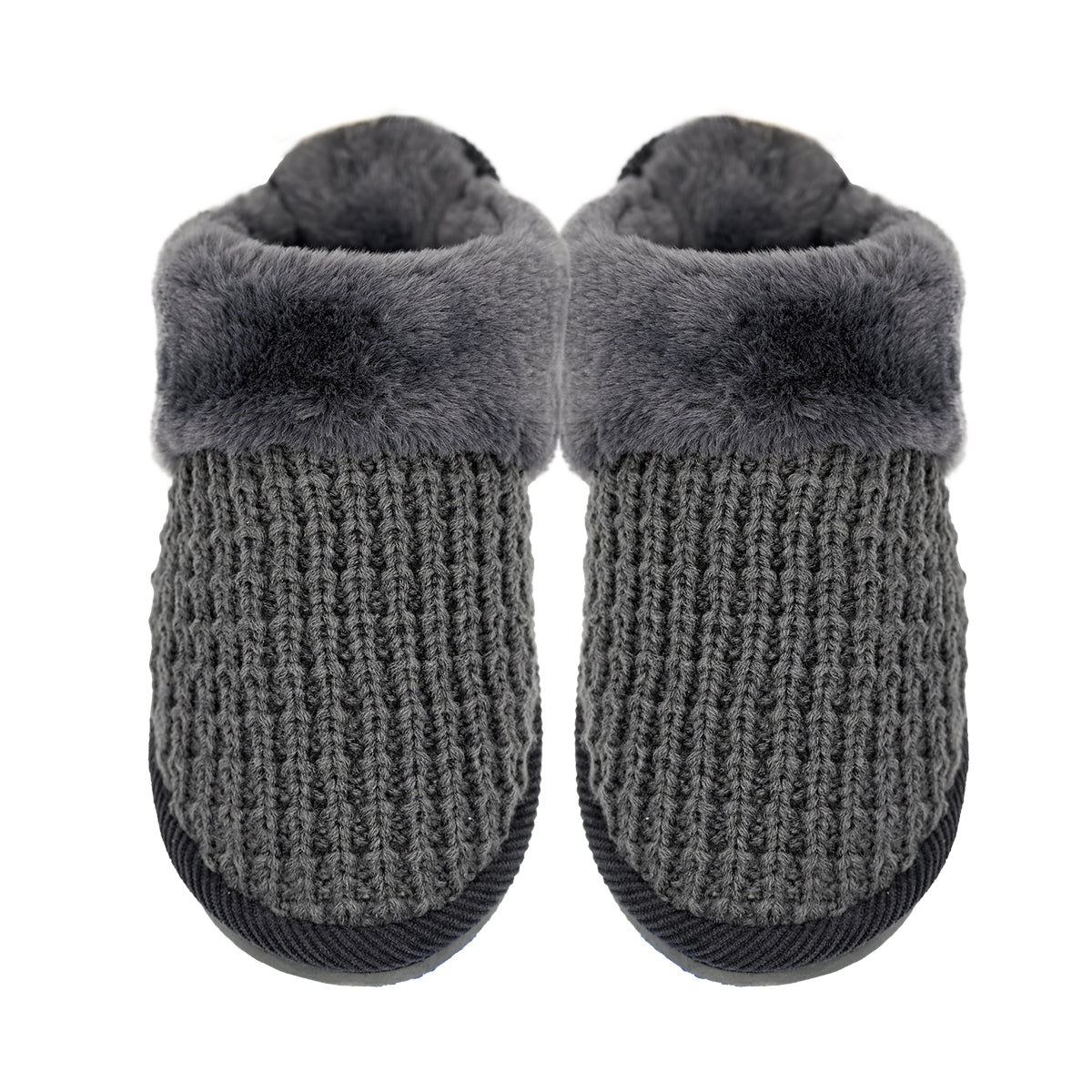 Waffle Knit Faux Fur C.C Slippers SPE0032