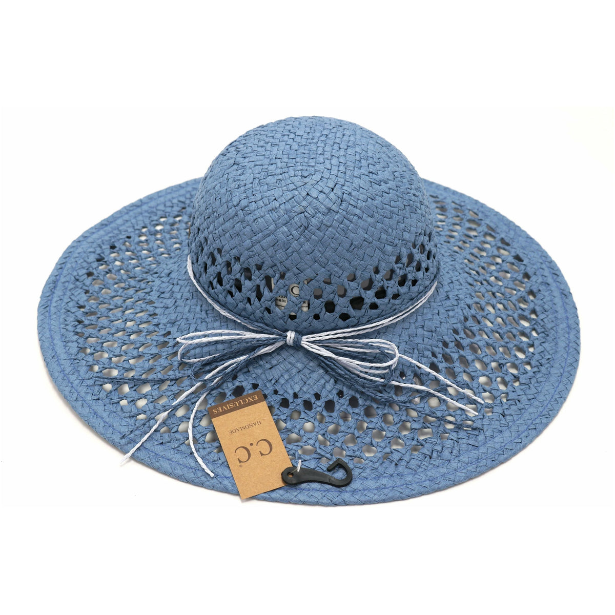 Open Basket Weave Wide Brim Sun Hat ST3011