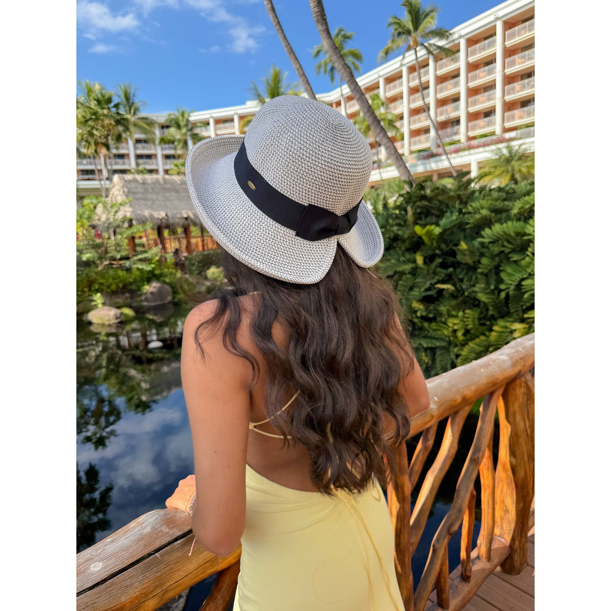 Bow Adorned Cloche Bucket C.C Sunhat STH0040