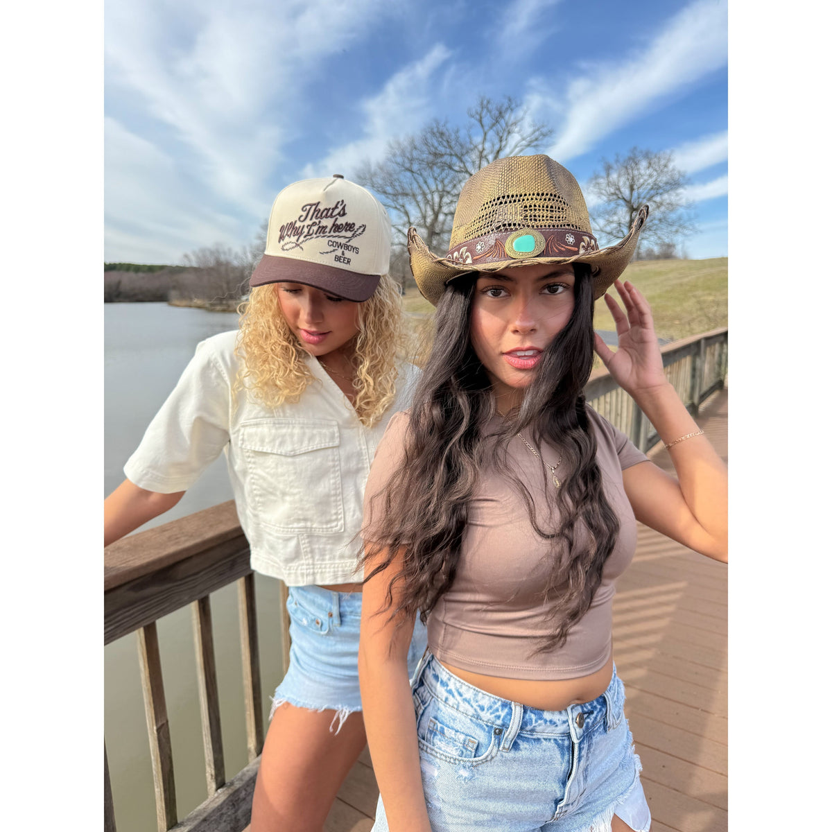 Cowboys and Beer C.C Puff Embroidered Trucker Hat TCM0023