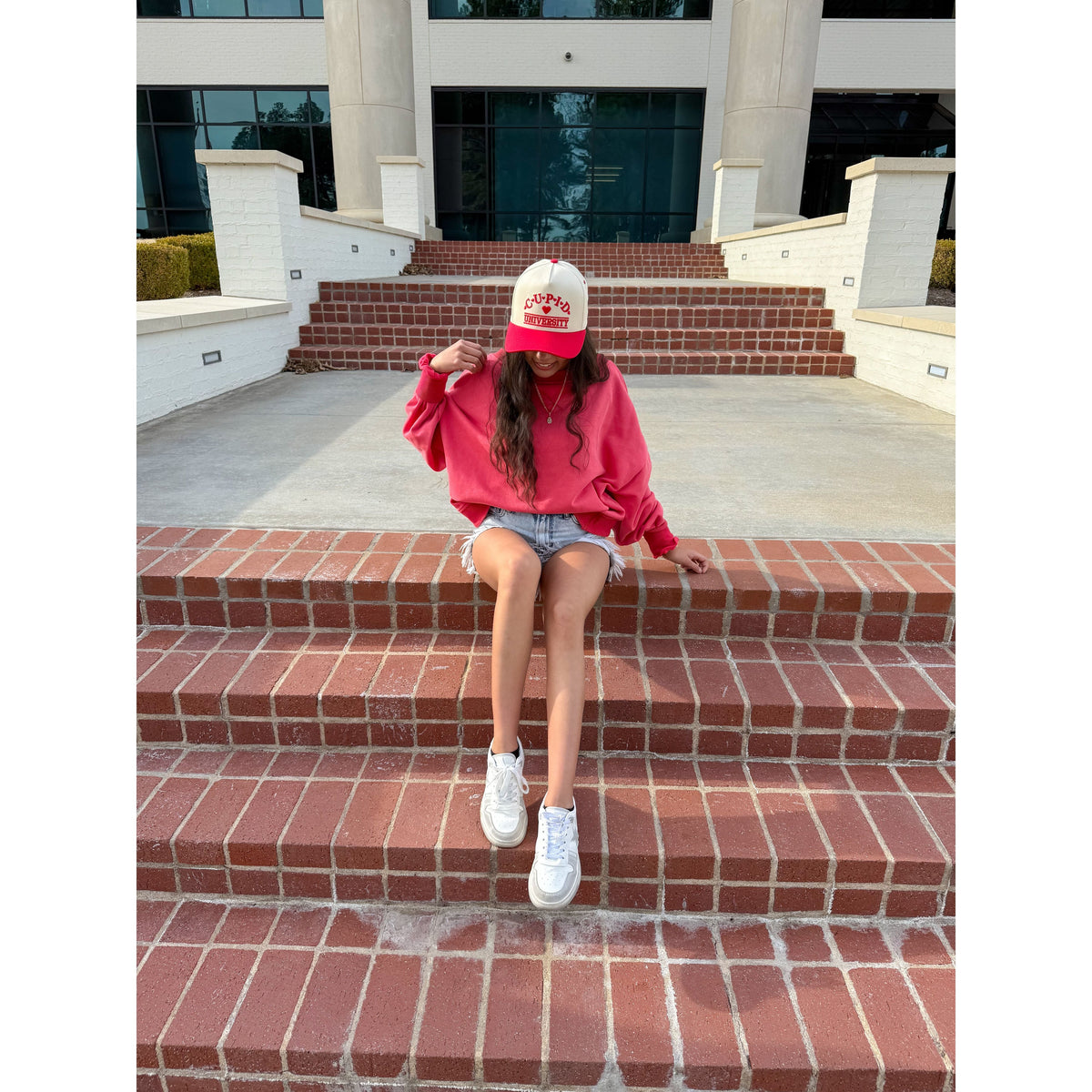 Cupid University C.C Puff Embroidered Trucker Hat TCM0031