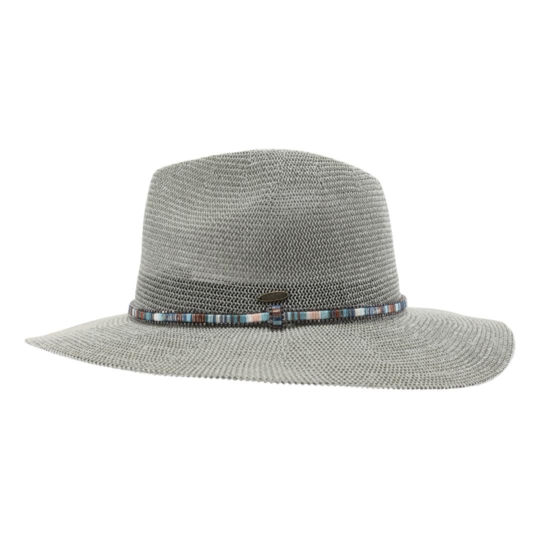 Knit Multi Thread Rhinestone Band Panama Hat KP014