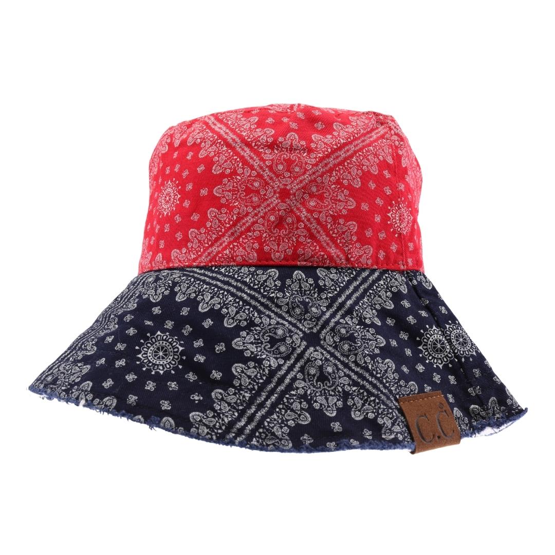 Multi Color Paisley Bandana C.C Bucket Hat BK201