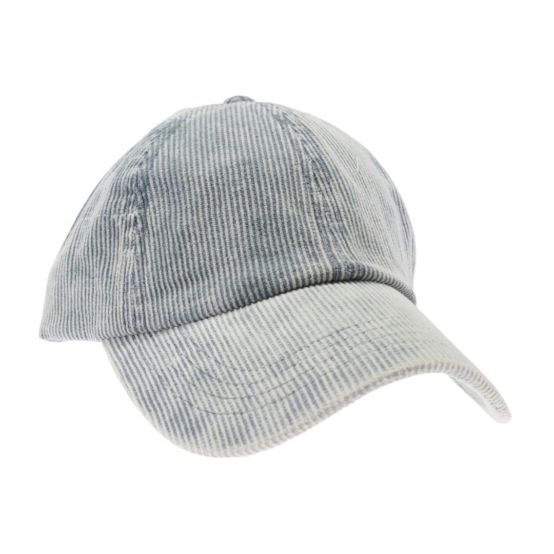 Stonewashed Corduroy Criss Cross High Pony C.C Ball Cap BT1014