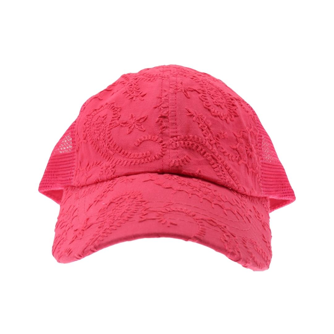 Embroidery Stitch Criss Cross High Pony C.C Ball Cap BT1013