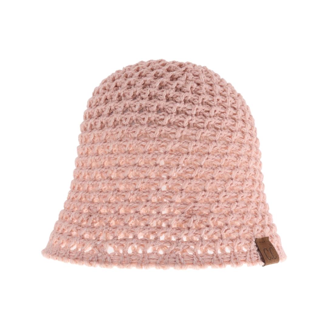 Chunky Open Weave Crochet C.C  Cloche Bucket Hat BK3934