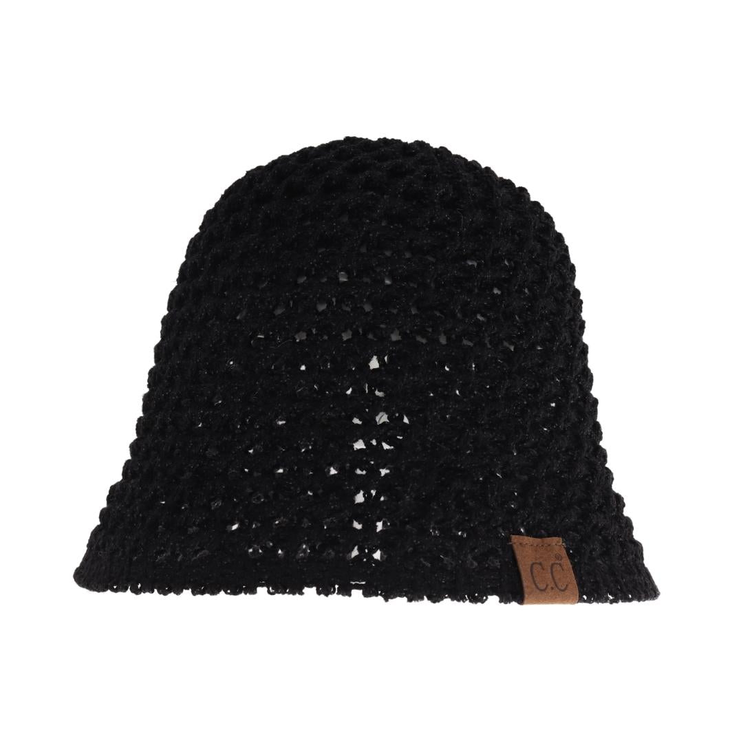 Chunky Open Weave Crochet C.C  Cloche Bucket Hat BK3934