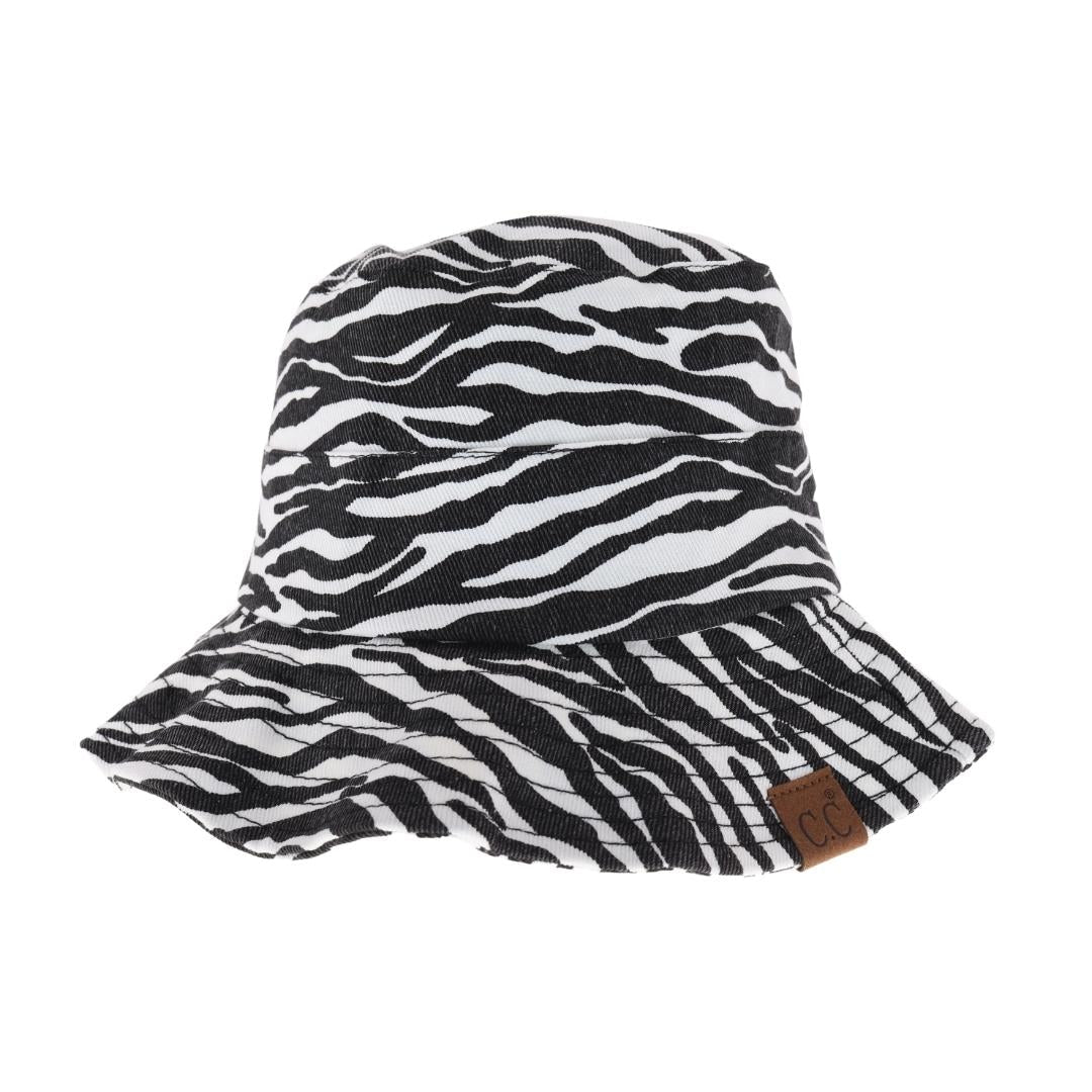 Zebra Print C.C Bucket Hat BK3923