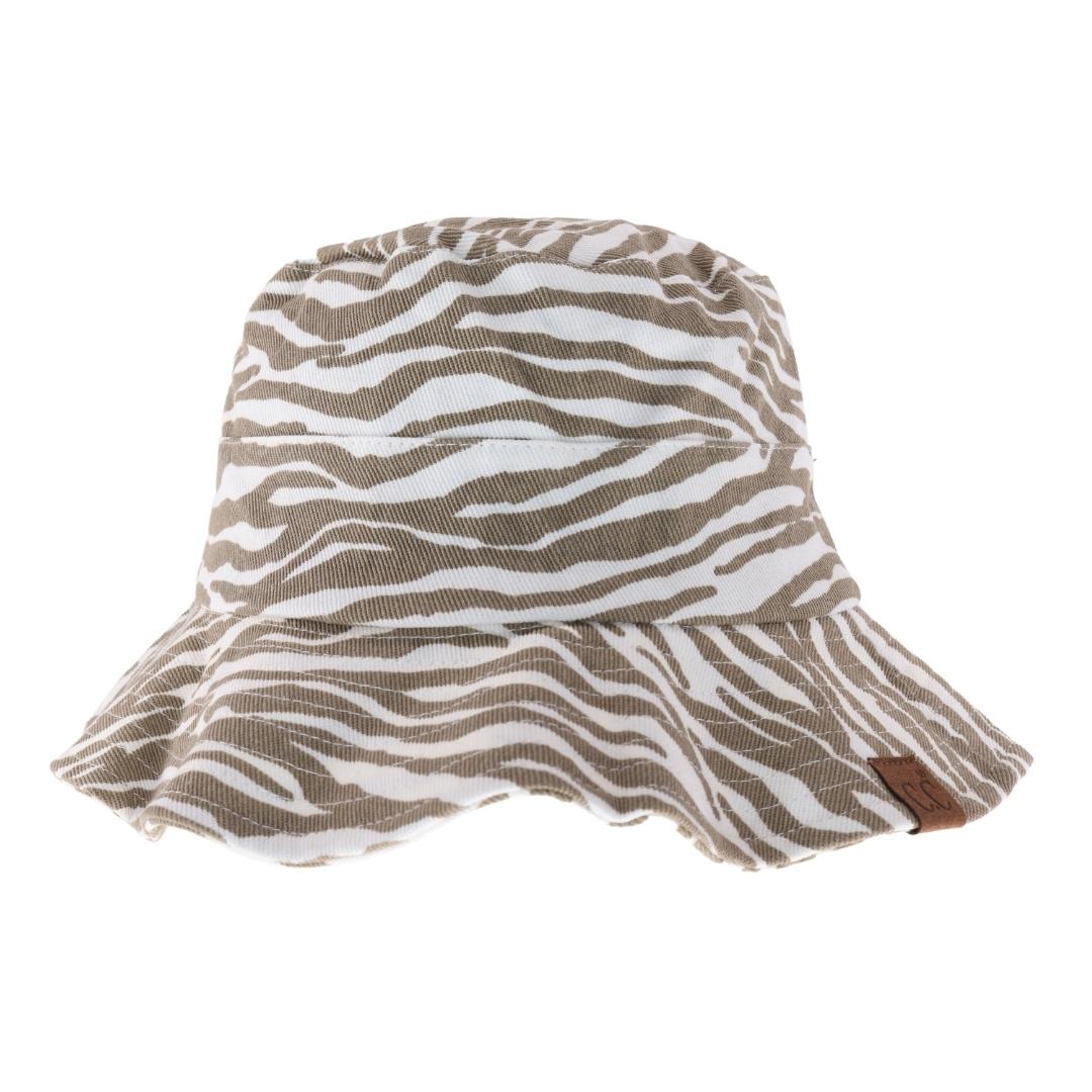 Zebra Print C.C Bucket Hat BK3923