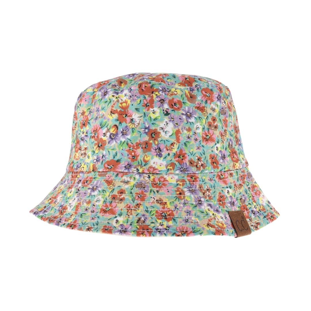 Tiny Floral Print Reversible C.C Bucket Hat BK3905