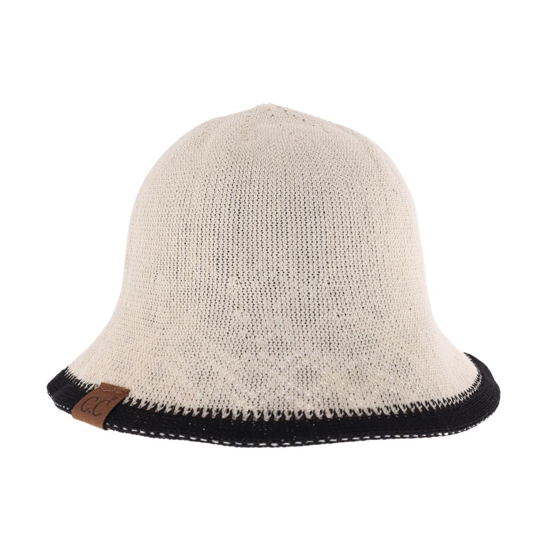 Diamond Lace Knitted Reversible C.C Cloche Bucket Hat BK3941