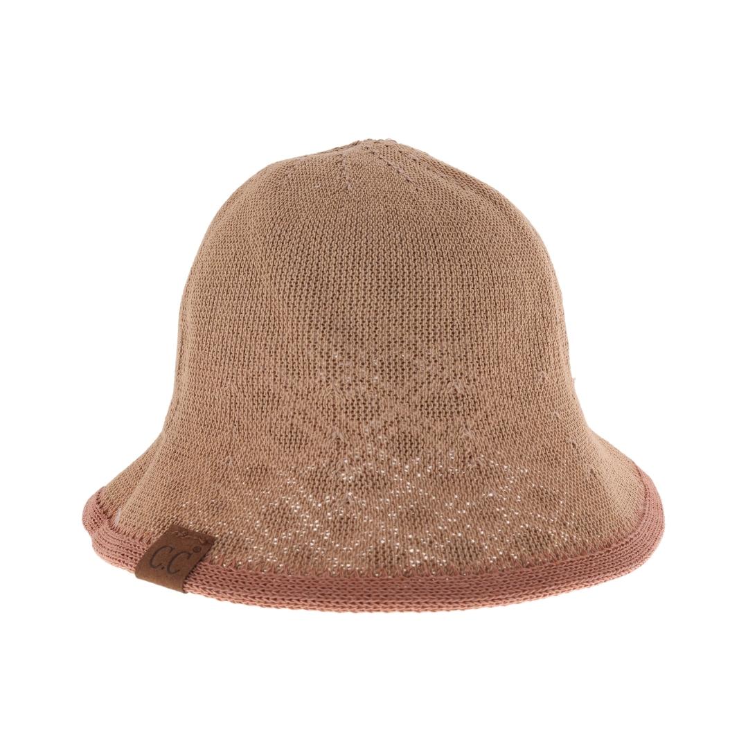 Diamond Lace Knitted Reversible C.C Cloche Bucket Hat BK3941