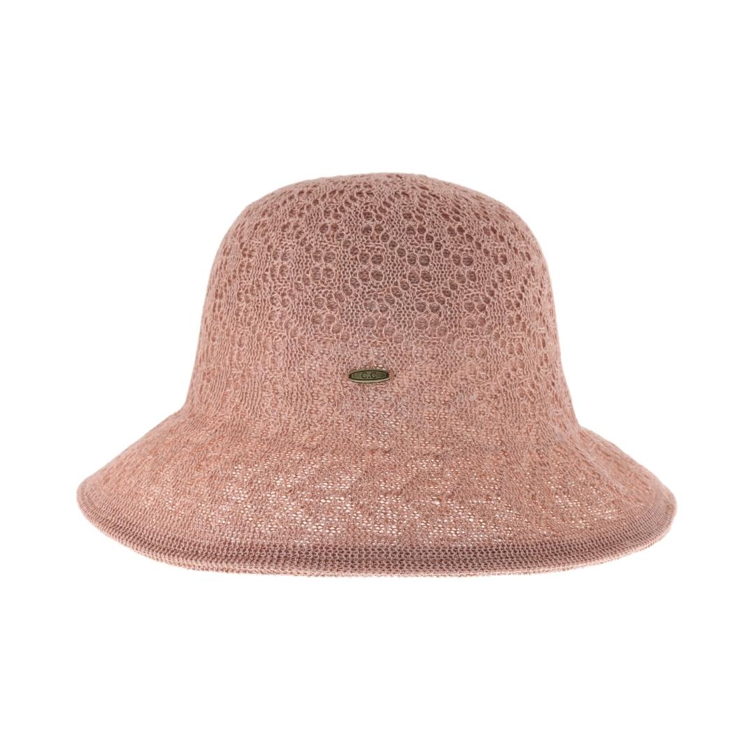 Reversible Fancy Eyelet Patterned C.C Cloche Hat KB001