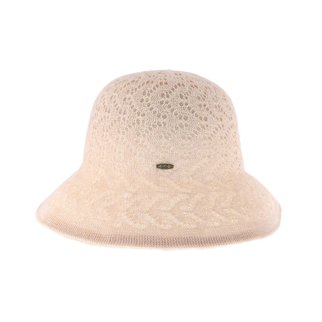 Reversible Fancy Eyelet Patterned C.C Cloche Hat KB001