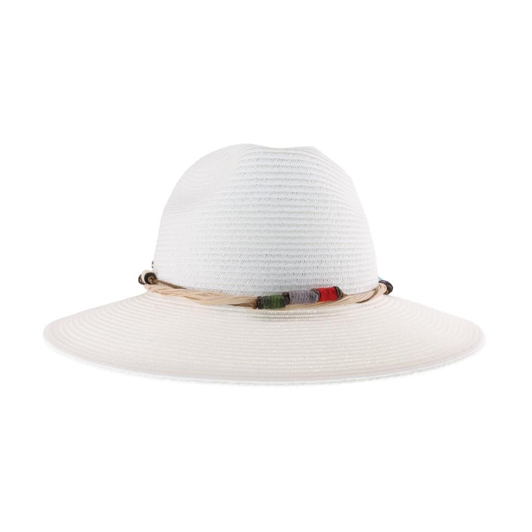 Multi Colored Trim Straw C.C Panama Hat ST1001