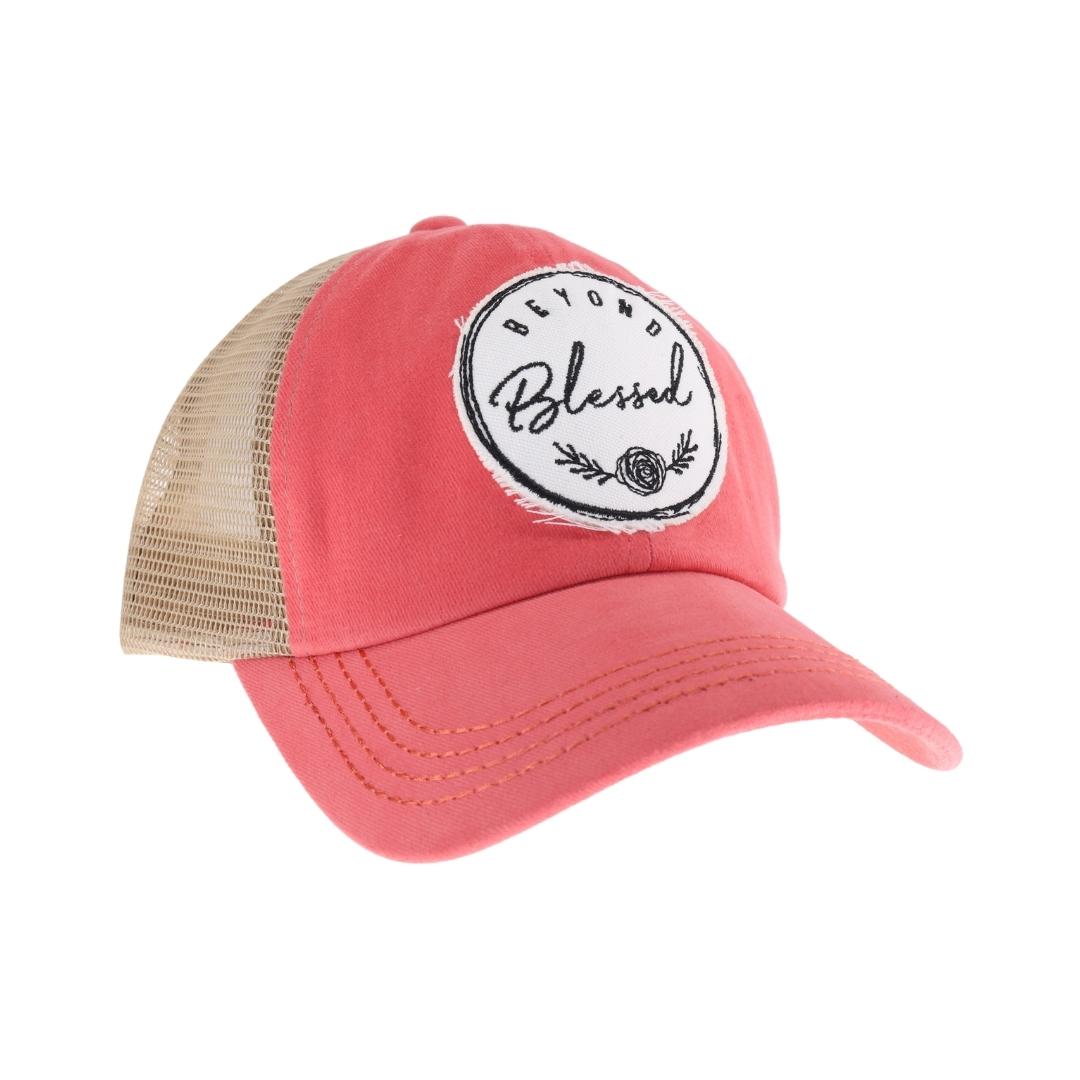 Embroidered Beyond Blessed Patch C.C High Pony Criss Cross Ball Cap MBT7001