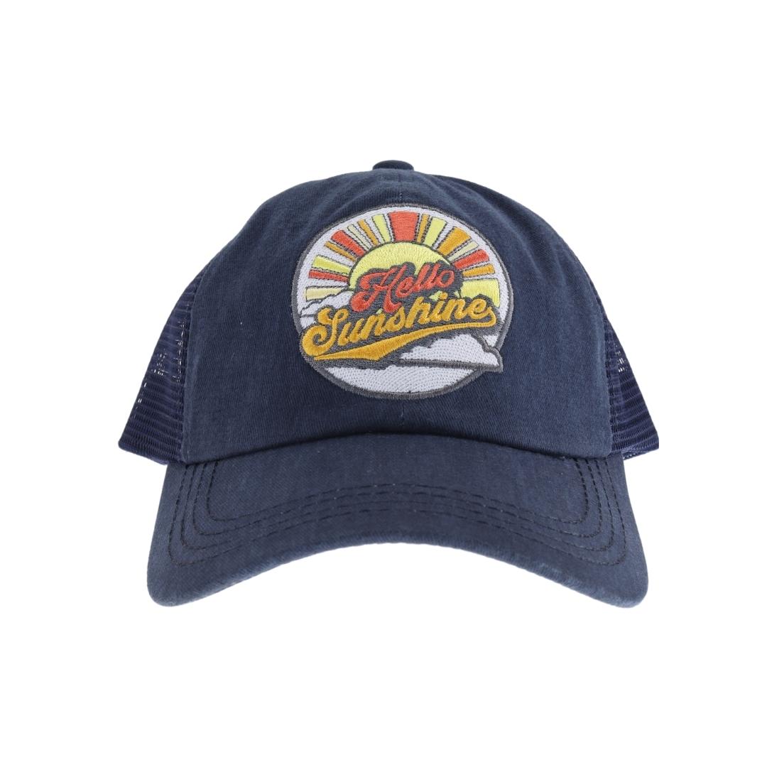 Embroidered Hello Sunshine Patch C.C High Pony Criss Cross Ball Cap MBT7002