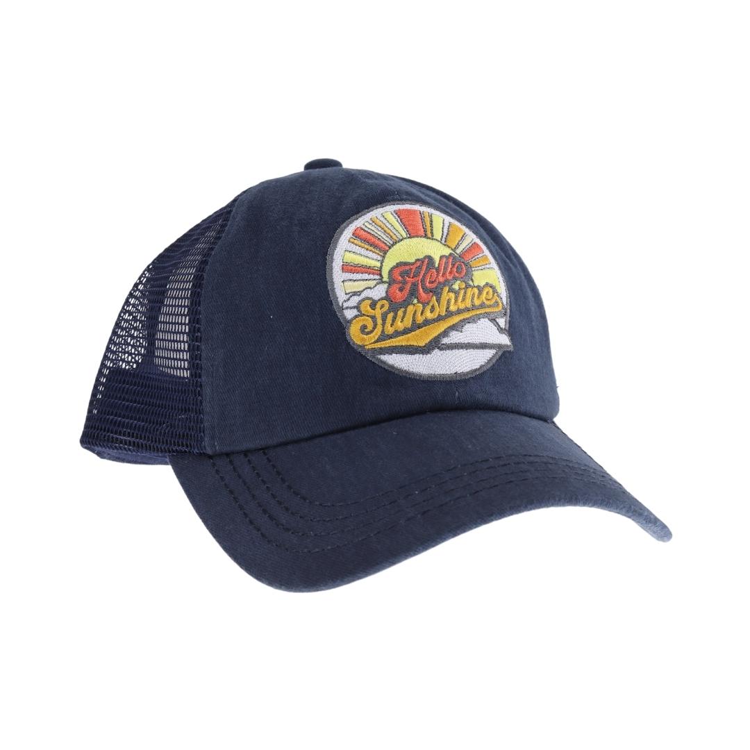 Embroidered Hello Sunshine Patch C.C High Pony Criss Cross Ball Cap MBT7002