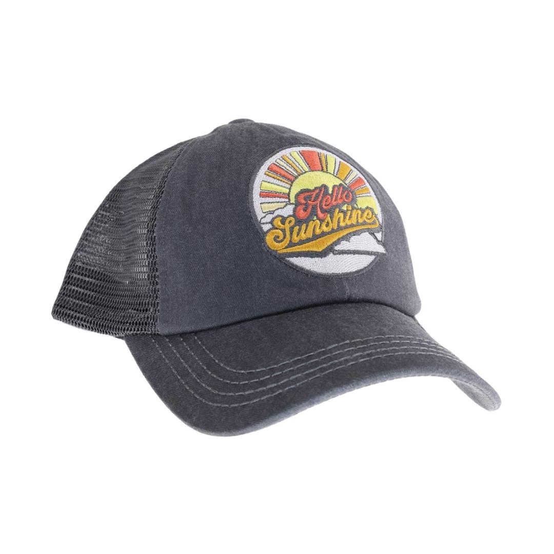 Embroidered Hello Sunshine Patch C.C High Pony Criss Cross Ball Cap MBT7002