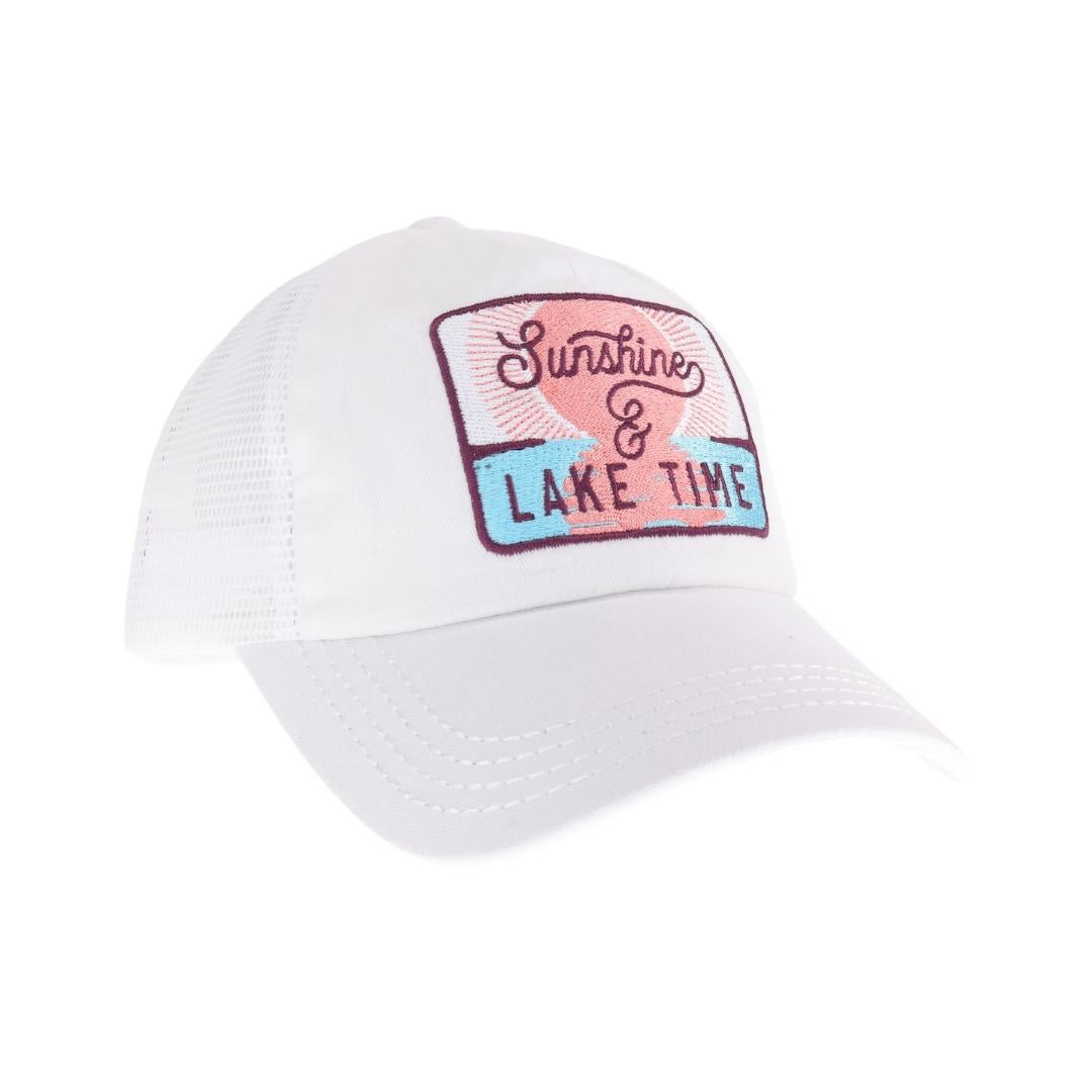 Embroidered Sunshine & Lake Time Patch C.C High Pony Criss Cross Ball Cap MBT7006