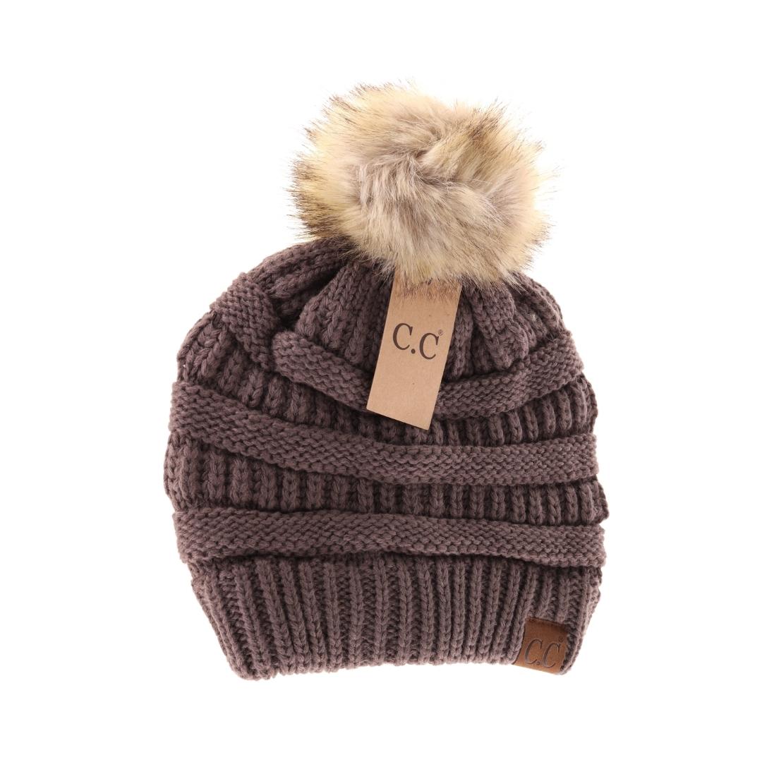 Fur Pom CC Beanie HAT43