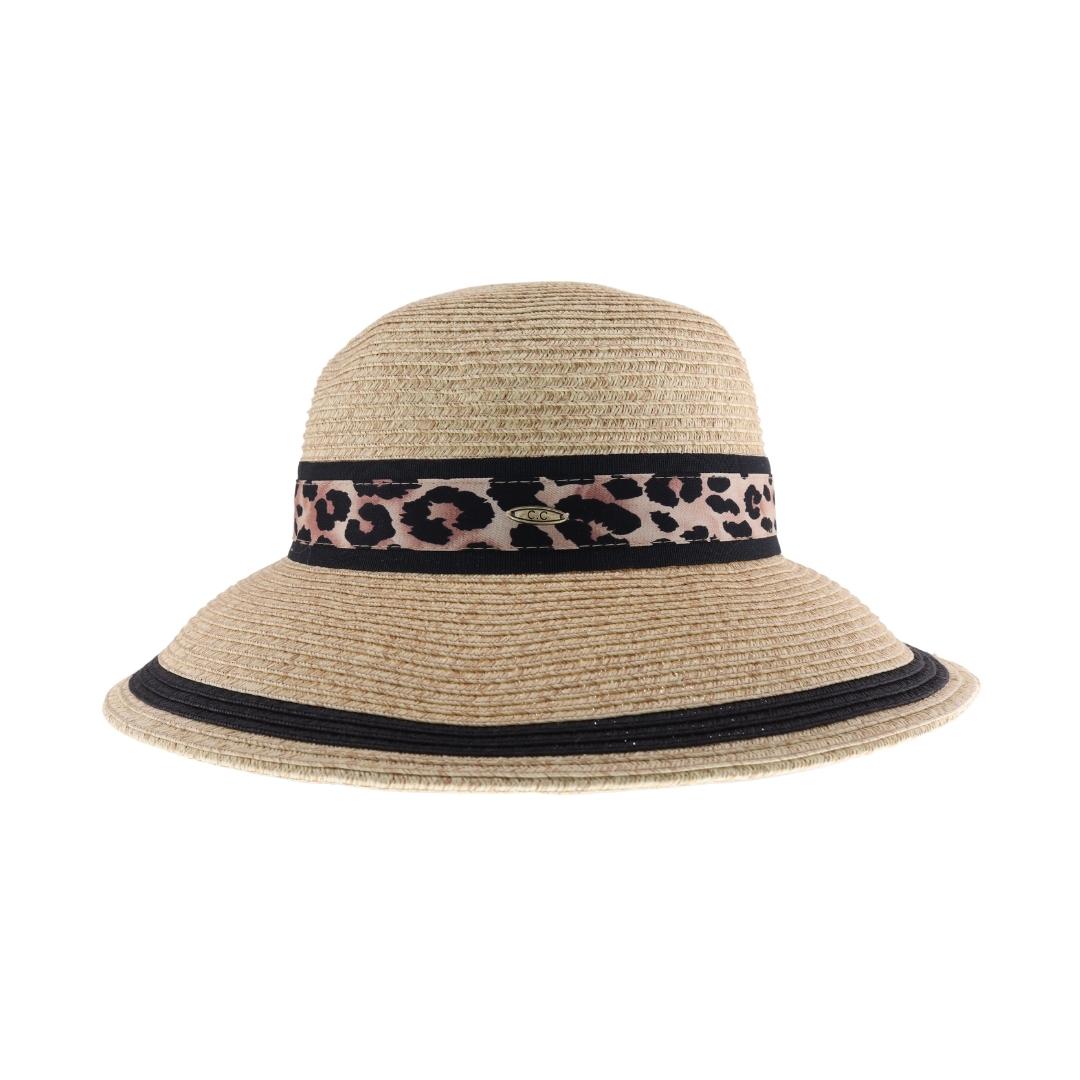 Leopard O-Ring Print C.C Sun Hat ST1009