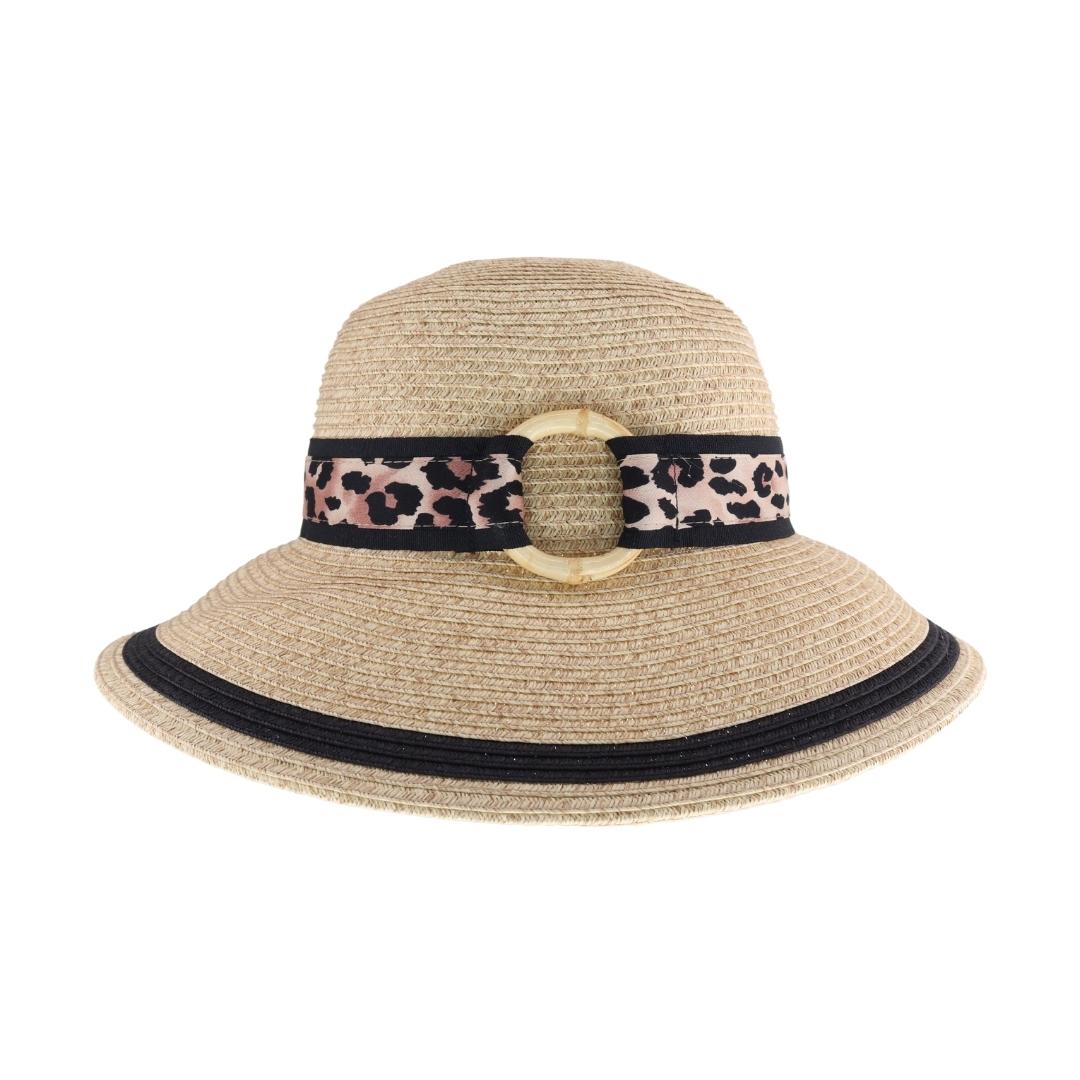 Leopard O-Ring Print C.C Sun Hat ST1009