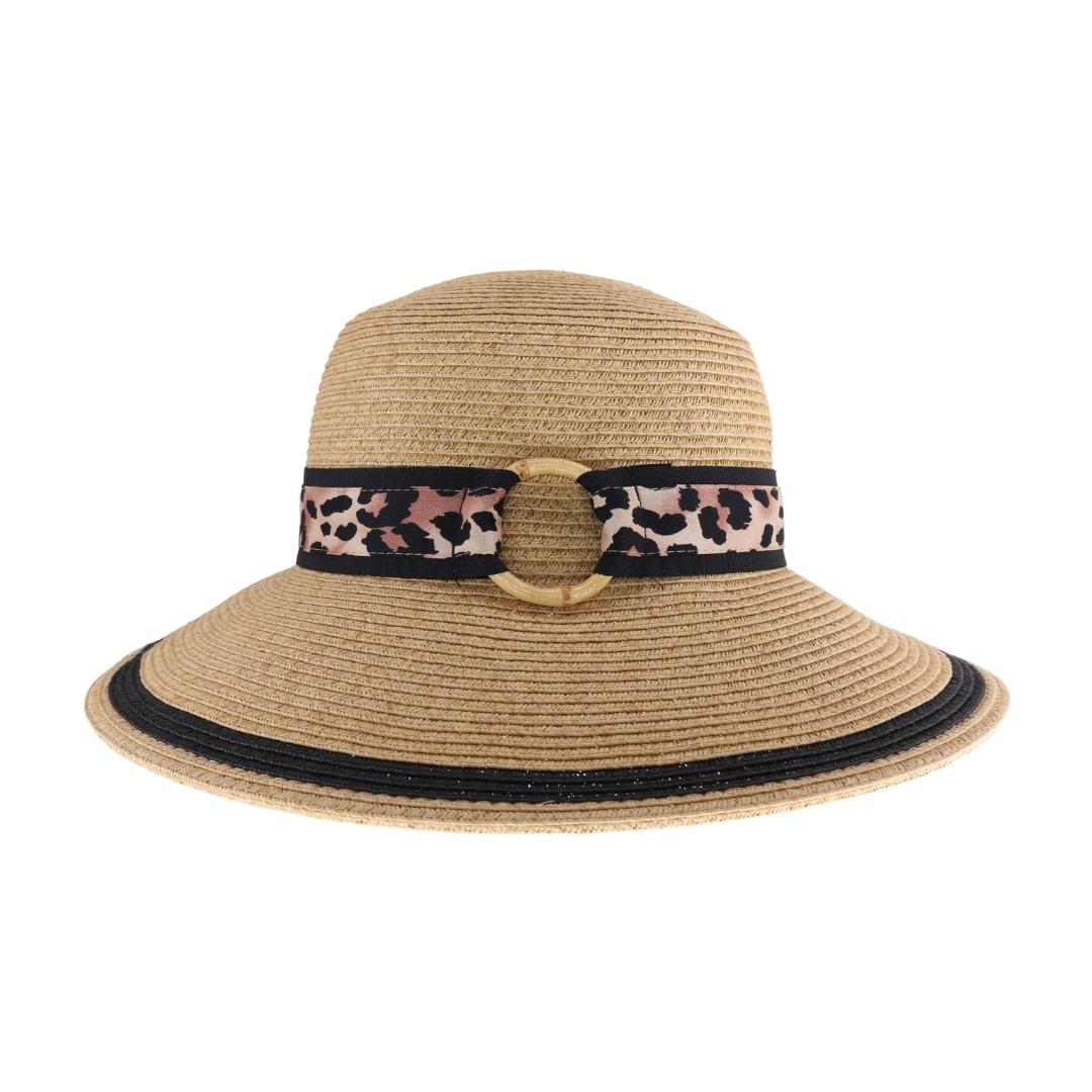 Leopard O-Ring Print C.C Sun Hat ST1009