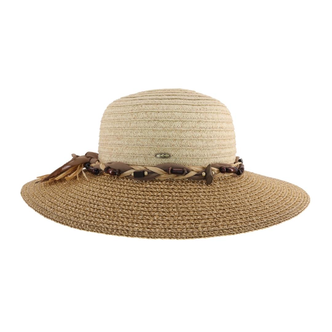 Two-Tone C.C Wide Brim Sun Hat ST1007