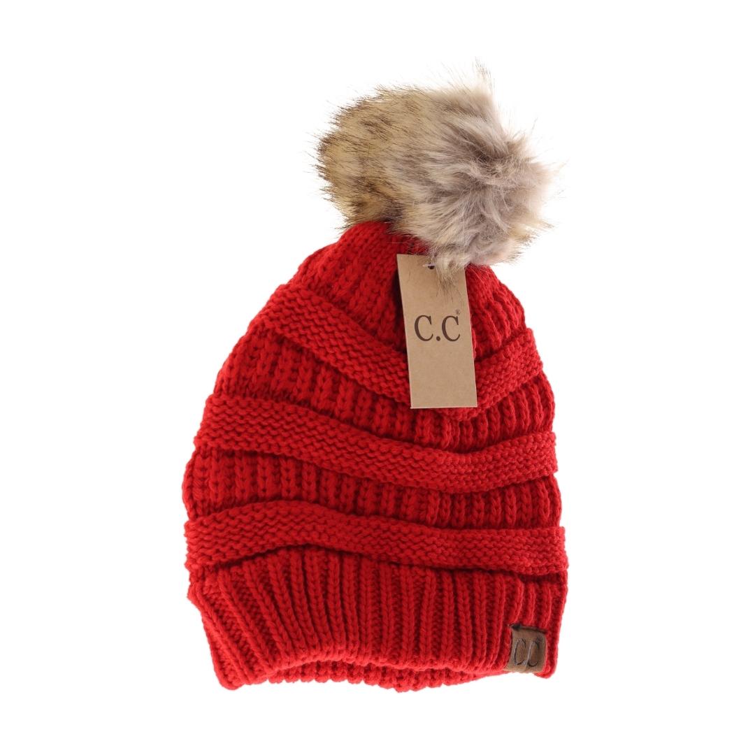 Fur Pom CC Beanie HAT43