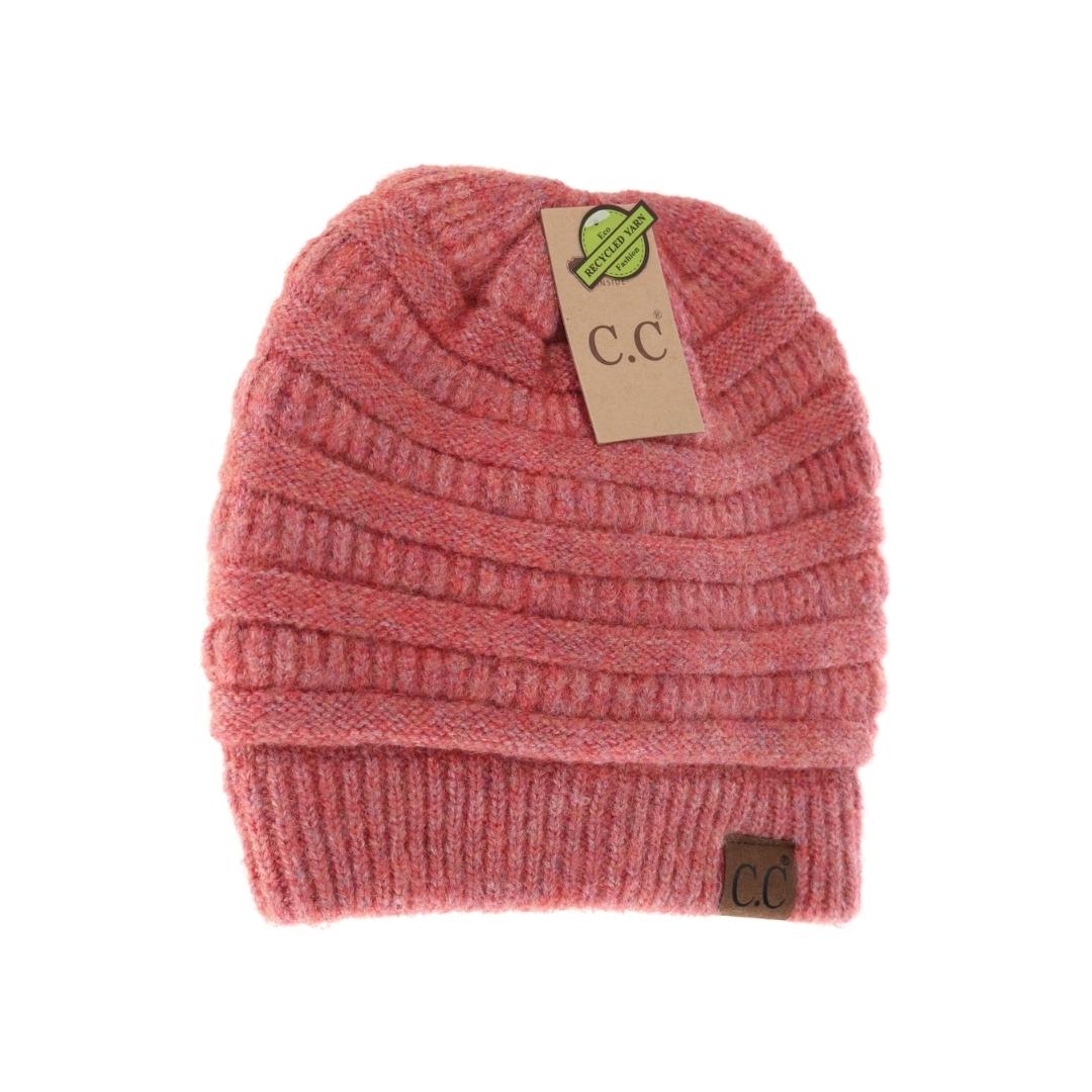 Fuzzy Lined Mixed Soft Yarn Beanie HAT4020