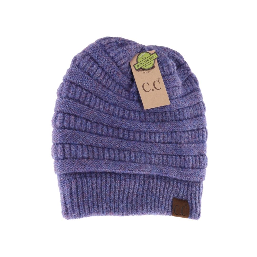 Fuzzy Lined Mixed Soft Yarn Beanie HAT4020