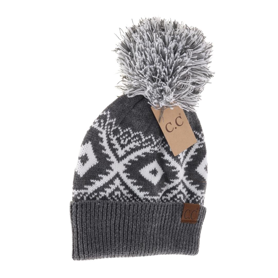 Aztec Multi-Colored Pom C.C Beanie HAT4017